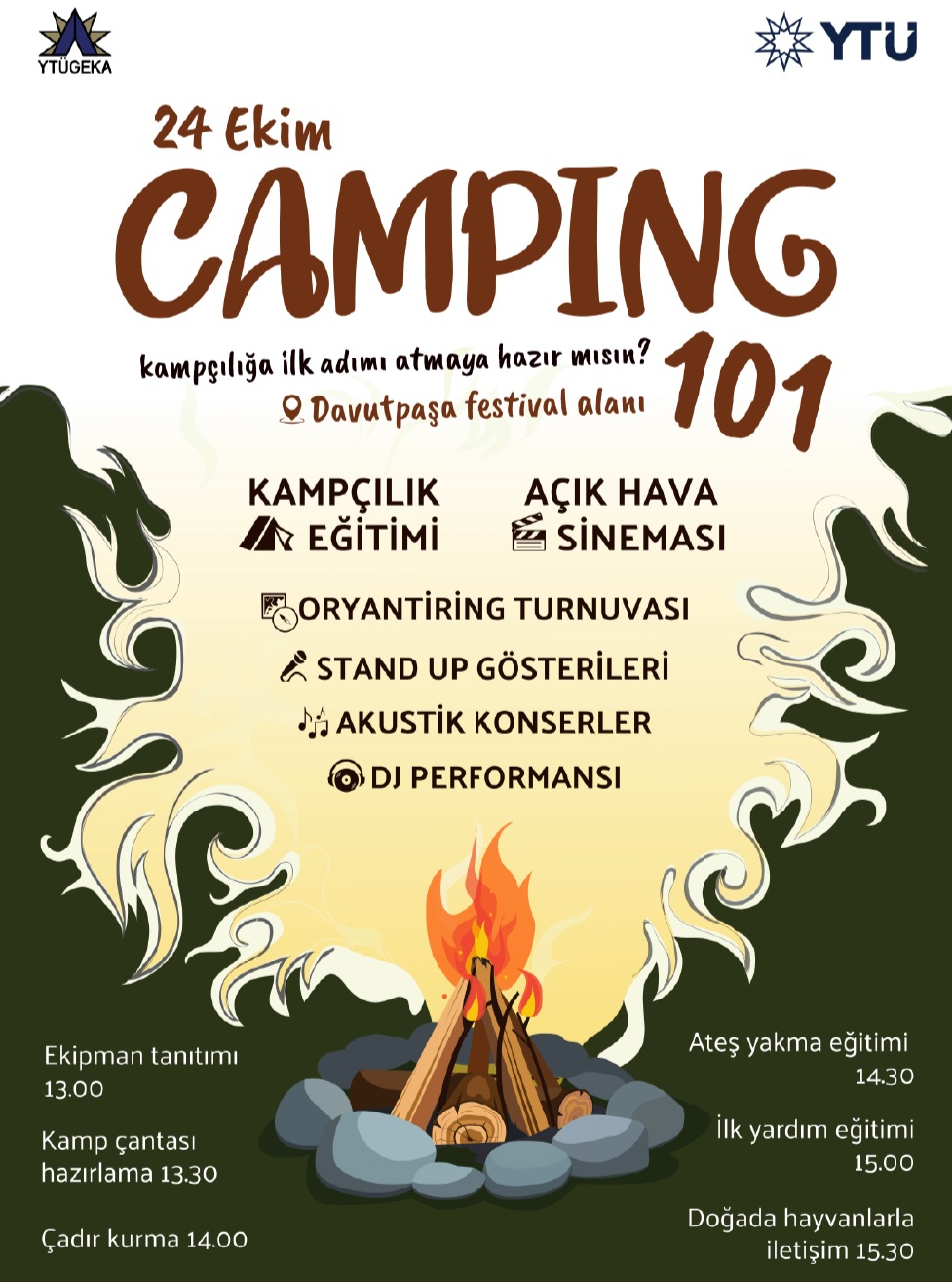 Camping 101 etkinlik afişi
